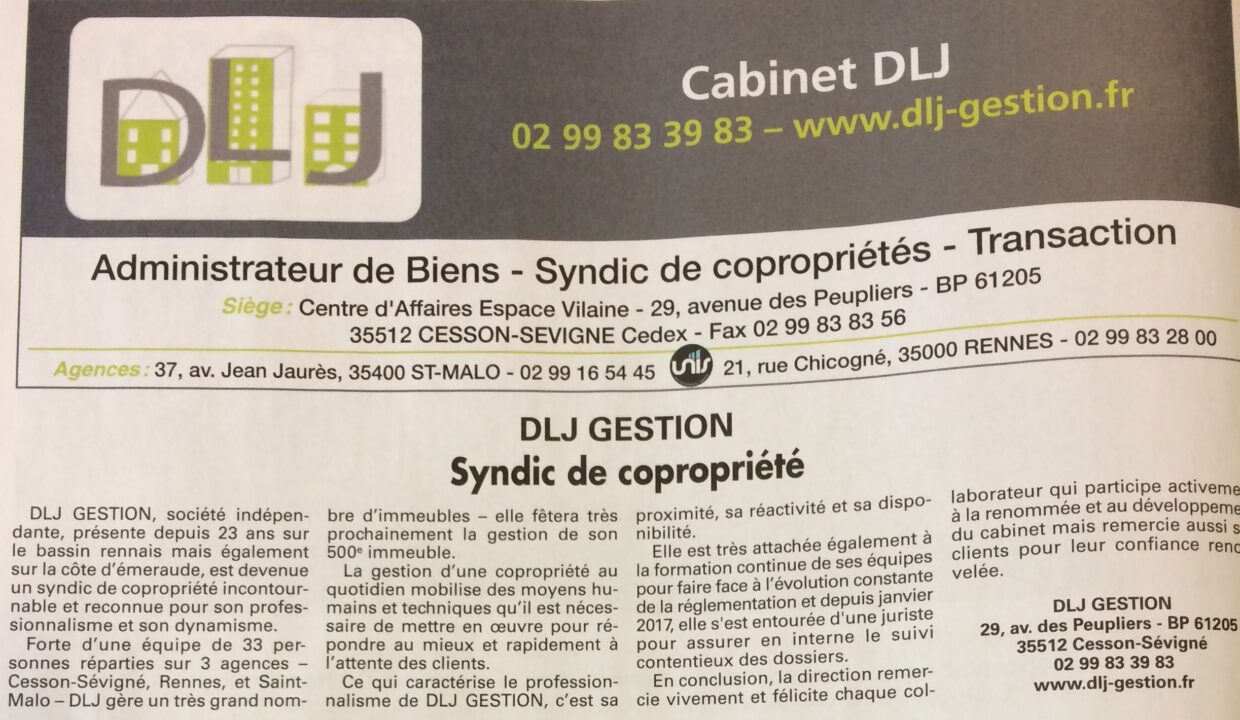 Dlj Gestion Syndic De Copropriete Rennes Article 7j